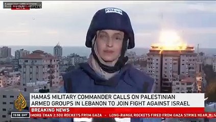 Misil impacta detrás de reportera