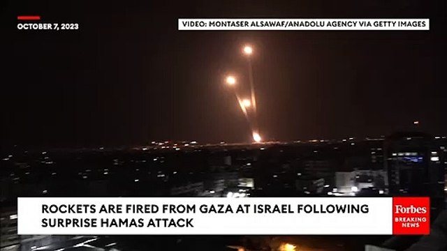 Rockets Fired From Gaza Strip Rain Down On Israel After Hamas's Prior Surprise Attack