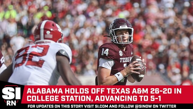 Alabama Defeats Texas A&M 26-20