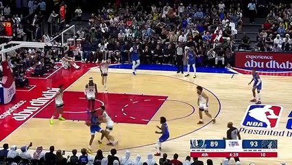 Dennis throws down a huge slam for the Mavericks in Abu Dhabi