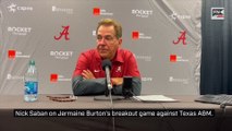 Nick Saban on Jermaine Burton's breakout game against Texas A&M