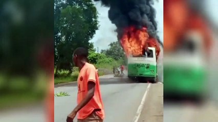 A bus carrying athletes from the Second Cycle Schools Inter-Zonal Sports Festivals in Sogakope caught fire in Akatsi. The bus, belonging to Akatsi Senior High Technical School, was destroyed, but thankfully, no injuries were reported