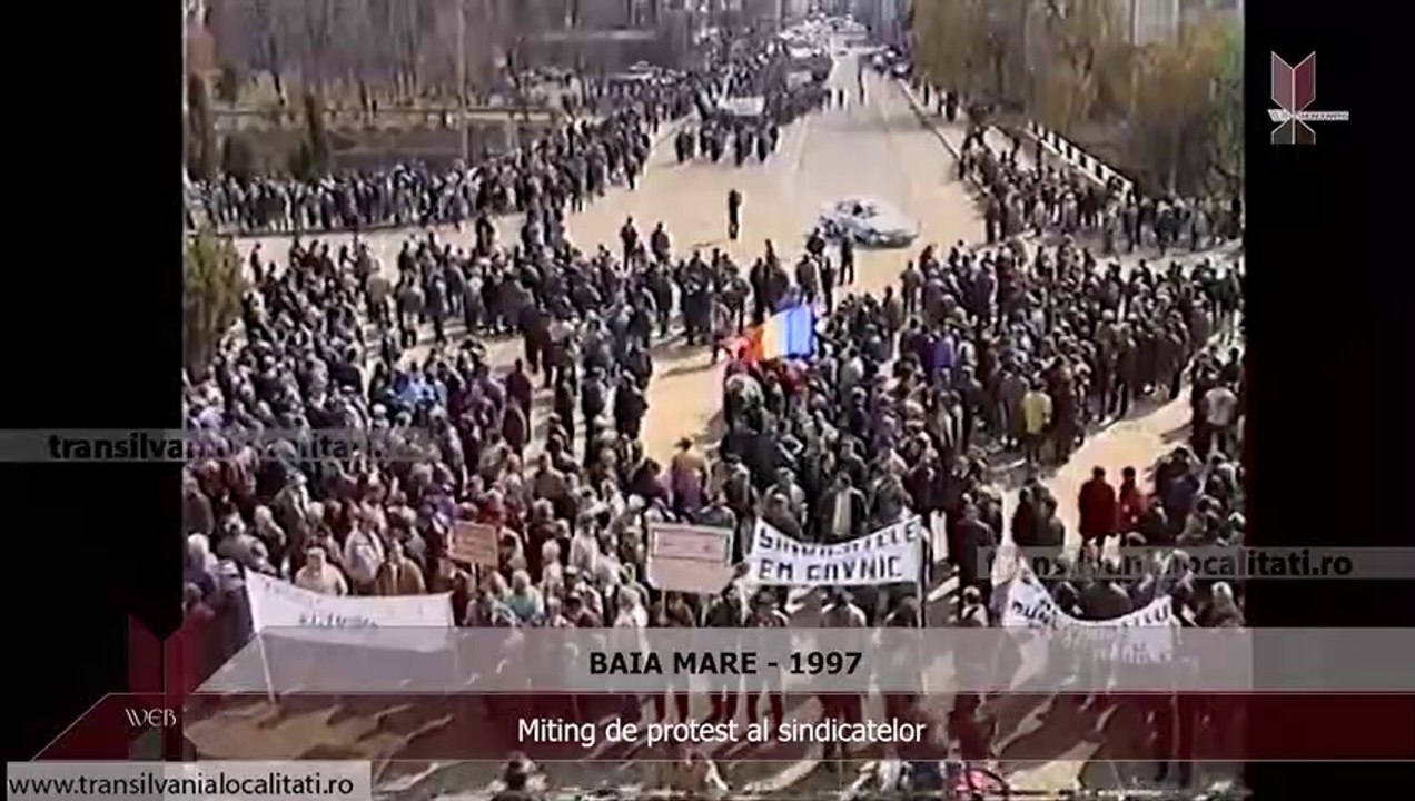 BAIA MARE (1997) - Miting de protest al sindicatelor