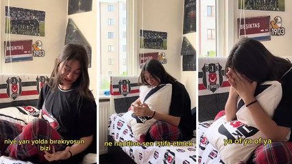 Şenol Güneş'in istifası üzerine ağlama krizine giren Beşiktaşlı kız sosyal medyada viral oldu