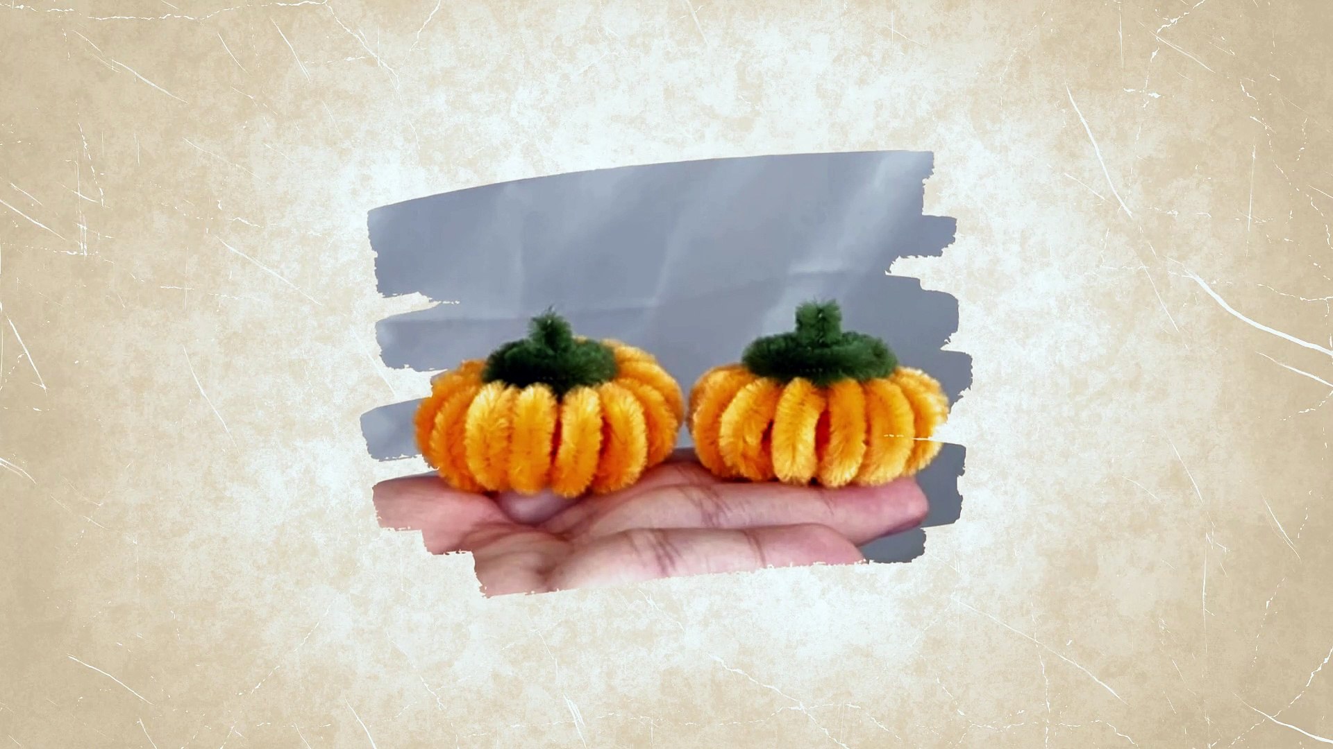 Pipe Cleaner Pumpkins, Crafts for Kids