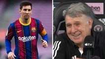 El Tata Martino tira de sorna cuando le preguntan por un rumor de Messi y el Barça