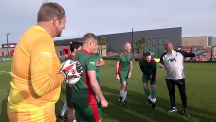 John Barnes joins Labour football match