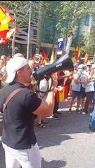 Crits contra Puigdemont a la manifestació espanyolista a Barcelona