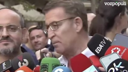 Feijóo en la manifestación del 8-0: "Hemos venido a Barcelona a defender a todos los iguales"