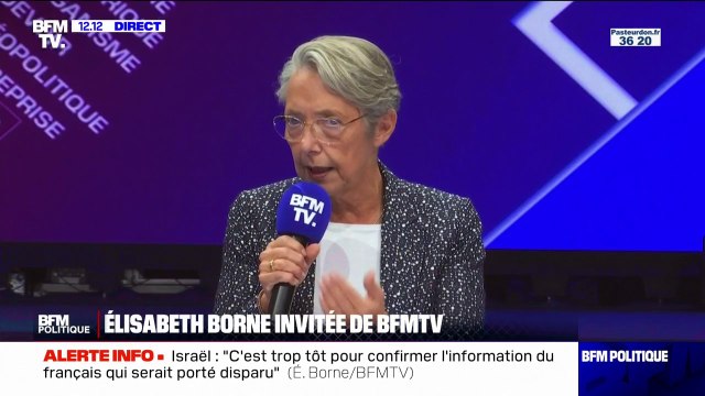 Élisabeth Borne dénonce les ambiguïtés de LFI sur les attaques du Hamas en Israël
