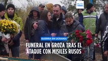 Dolor en Groza en el funeral de las víctimas del bombardeo ruso, uno de los más letales de la guerra