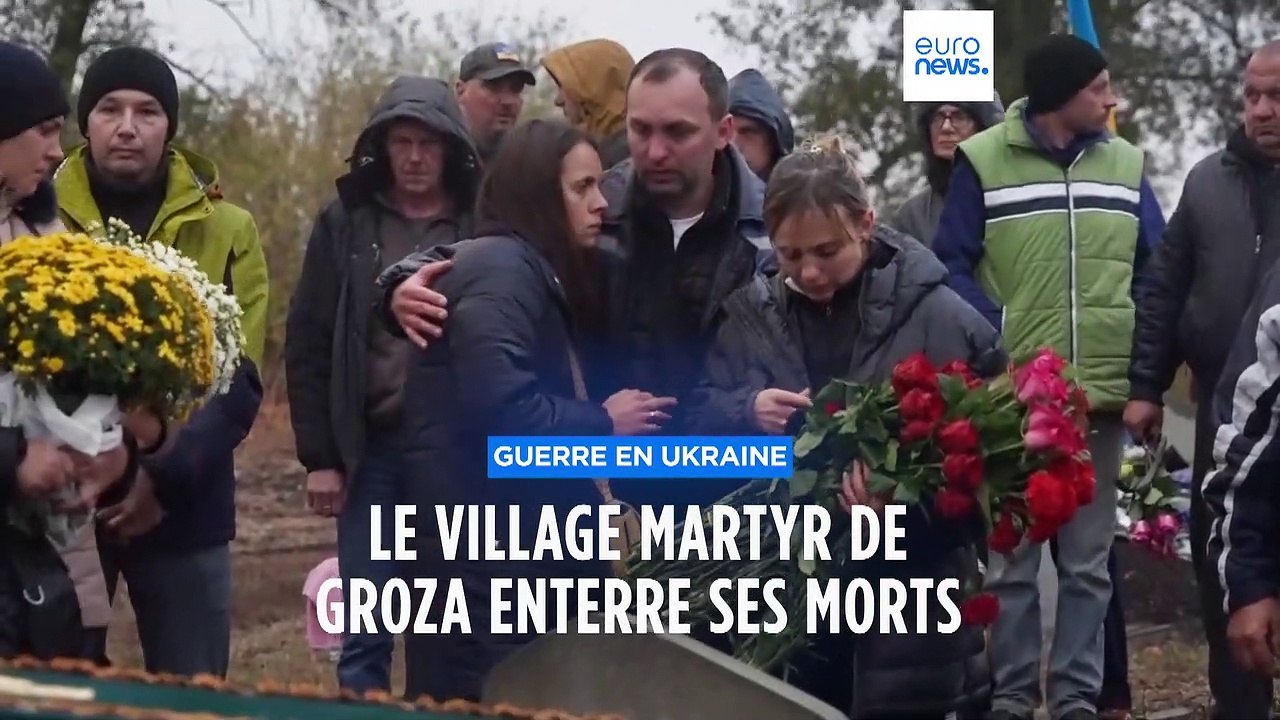 Groza, village martyr, enterre ses morts, après la frappe russe