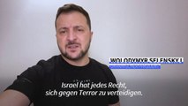 Selenkyj: Israel hat das Recht, sich gegen Terror zu verteidigen