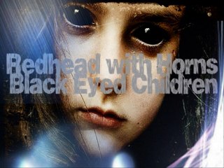 Redhead with Horns - black eyed children