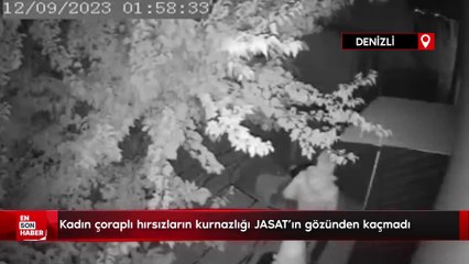 Kadın çoraplı hırsızların kurnazlığı JASAT'ın gözünden kaçmadı