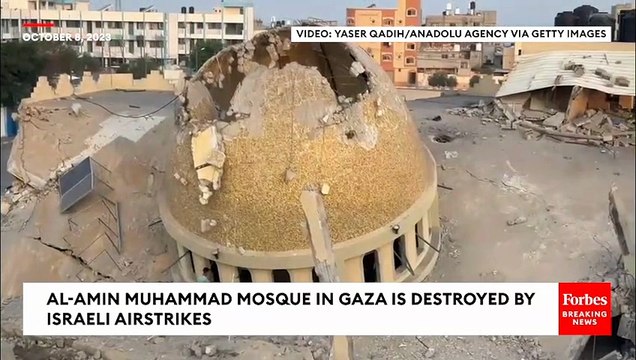 Gaza's Al-Amin Muhammad Mosque Destroyed By Israeli Airstrikes