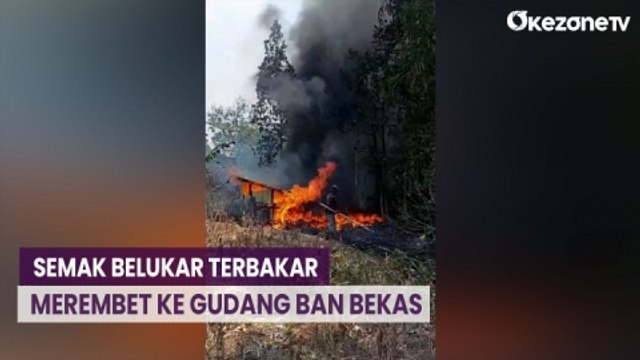Semak Belukar Terbakar Merembet ke Gudang Ban Bekas di Yogyakarta