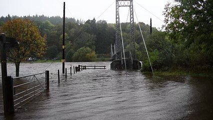 The Spey bursts into Aberlour's Alice Litter Memorial Park