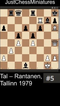 Mikhail Tal wins with the Damiano's Bishop checkmate
