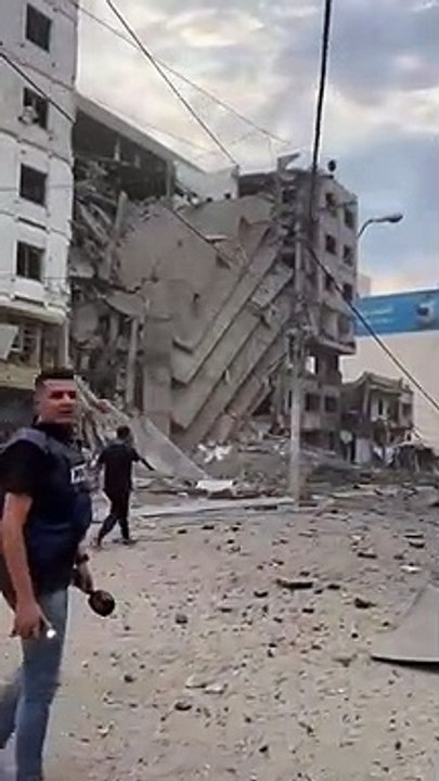The National Islamic Bank of Gaza Destroyed  by the Israeli Air Force.