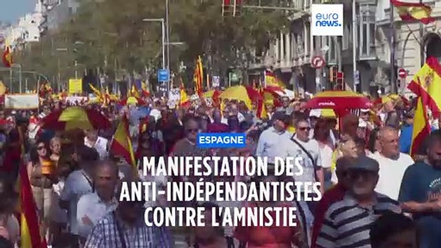 Manifestation à Barcelone contre une amnistie des indépendantistes catalans