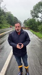 Chuva abre cratera e causa interdição total na BR-476 em União da Vitória