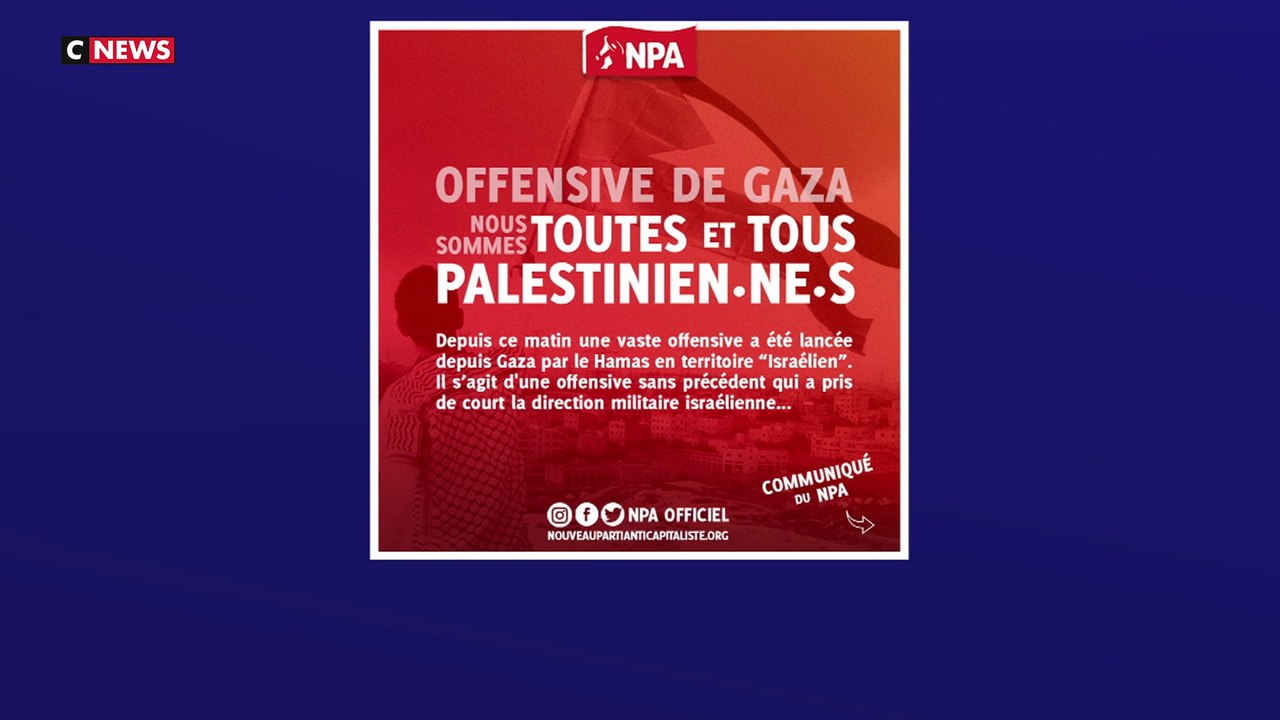 Attaques en Israël : Le NPA crée la polémique en soutenant la Palestine