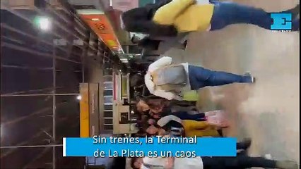 Sin trenes, la Terminal de La Plata es un caos