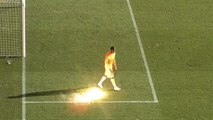 Ligue 1 match abandoned after goalkeeper gets injured by firecracker