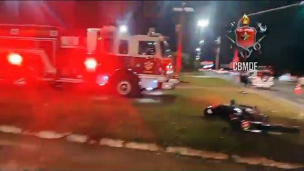 Colisão entre carro e moto deixou uma mulher gestante ferida da EPIA