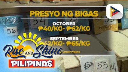 Presyo ng bigas, bumababa na at posibleng bumaba pa sa P36-P38 hanggang katapusan ng Oktubre