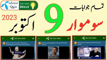 Who had a Long Walk to Freedom? | 9 October 2023 Today My Telenor App Questions and Answers