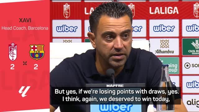 Xavi rues mistakes in Granada draw