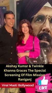 Akshay Kumar & Twinkle Khanna Graces The Special Screening Of Film Mission Raniganj
