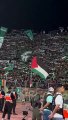 Raja Casablanca fans decorate the stadium stands with the Palestinian flag in the match against Moghreb Tetouan 08.10.2023
