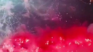 Great pyroshow with great encouragement from Curva Sud Casablanca 08.10.2023. In the Raja Casablanca match against Moghreb Tetouan.