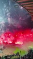 Great pyroshow with great encouragement from Curva Sud Casablanca 08.10.2023. In the Raja Casablanca match against Moghreb Tetouan.