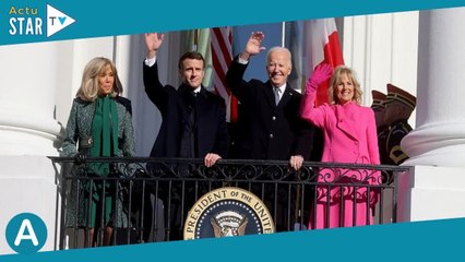Brigitte Macron ultra élégante à la Maison Blanche : look automnal au bras d'Emmanuel, Jill Biden fl