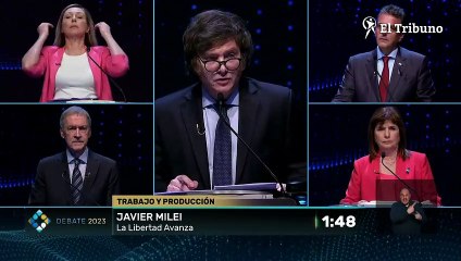 Las frases destacadas de los participantes del Debate 2023: Javier Milei