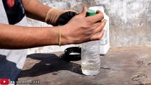 science experiment - Sodium metal and water bottle
