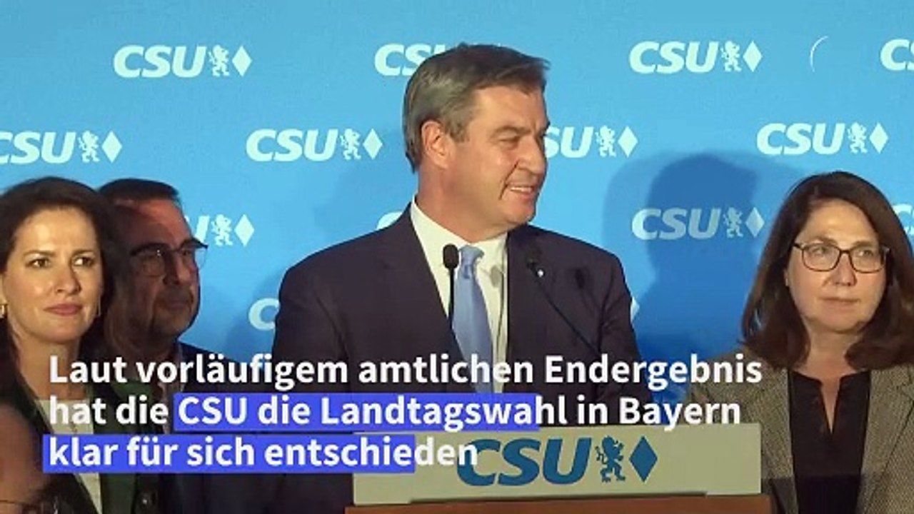 Bayern: CSU gewinnt Landtagswahl, Freie Wähler auf Platz zwei