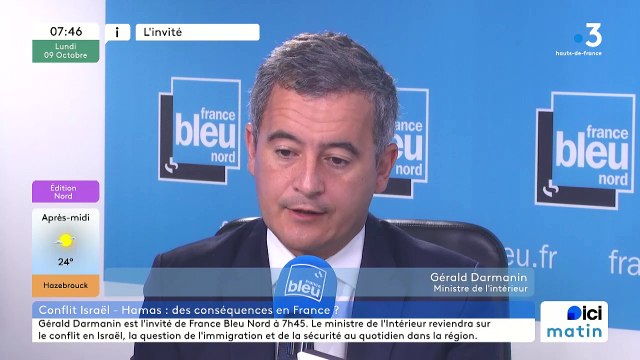 Conflit Israël-Gaza : Il n'y a pas de menace caractérisée en France , assure Gérarld Darmanin