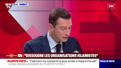 Attaques du Hamas contre Israël: "Le Qatar, comme l'Iran, sont à l'origine, financièrement parlant, de ce qui est en train de se passer", selon Jordan Bardella