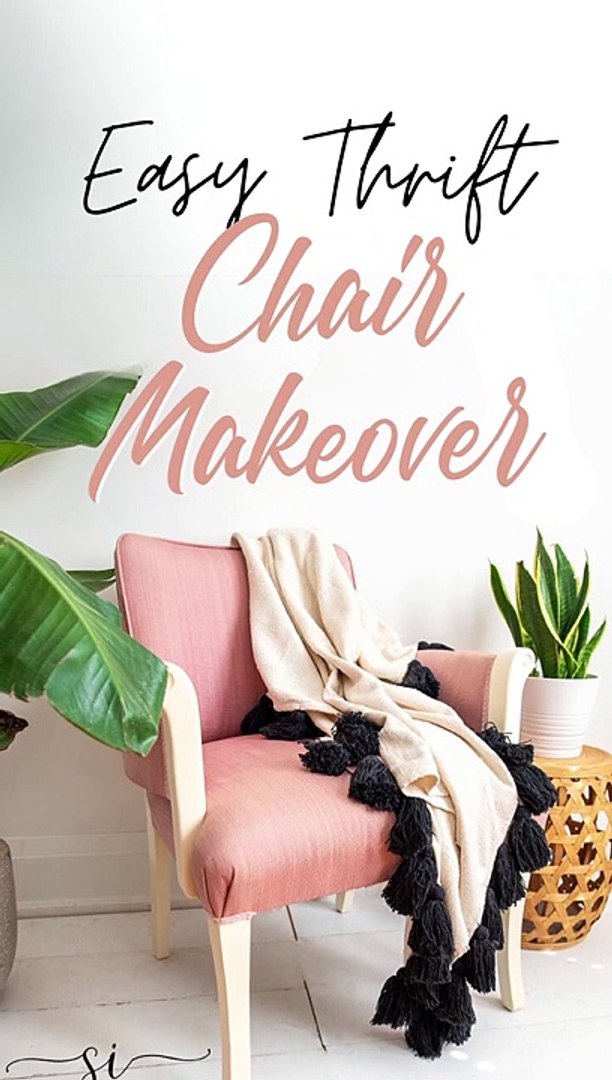 ⁣Easy Thrift Chair Makeover