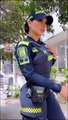 Colombia's beautiful female police officer attracts many admirers