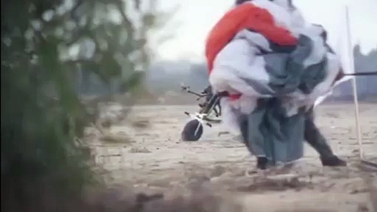 Hamas Terrorists on Paragliders fired on fleeing civilians
