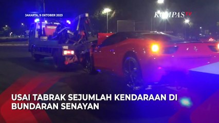Pengemudi Ferrari Jadi Tersangka Usai Tabrak 5 Kendaraan di Bundaran Senayan
