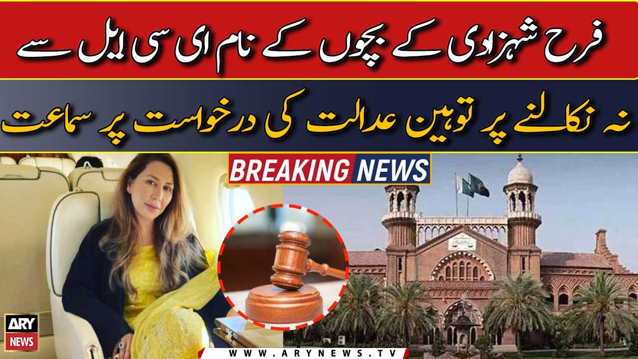 Important hearing in LHC regarding Farah Shahza...