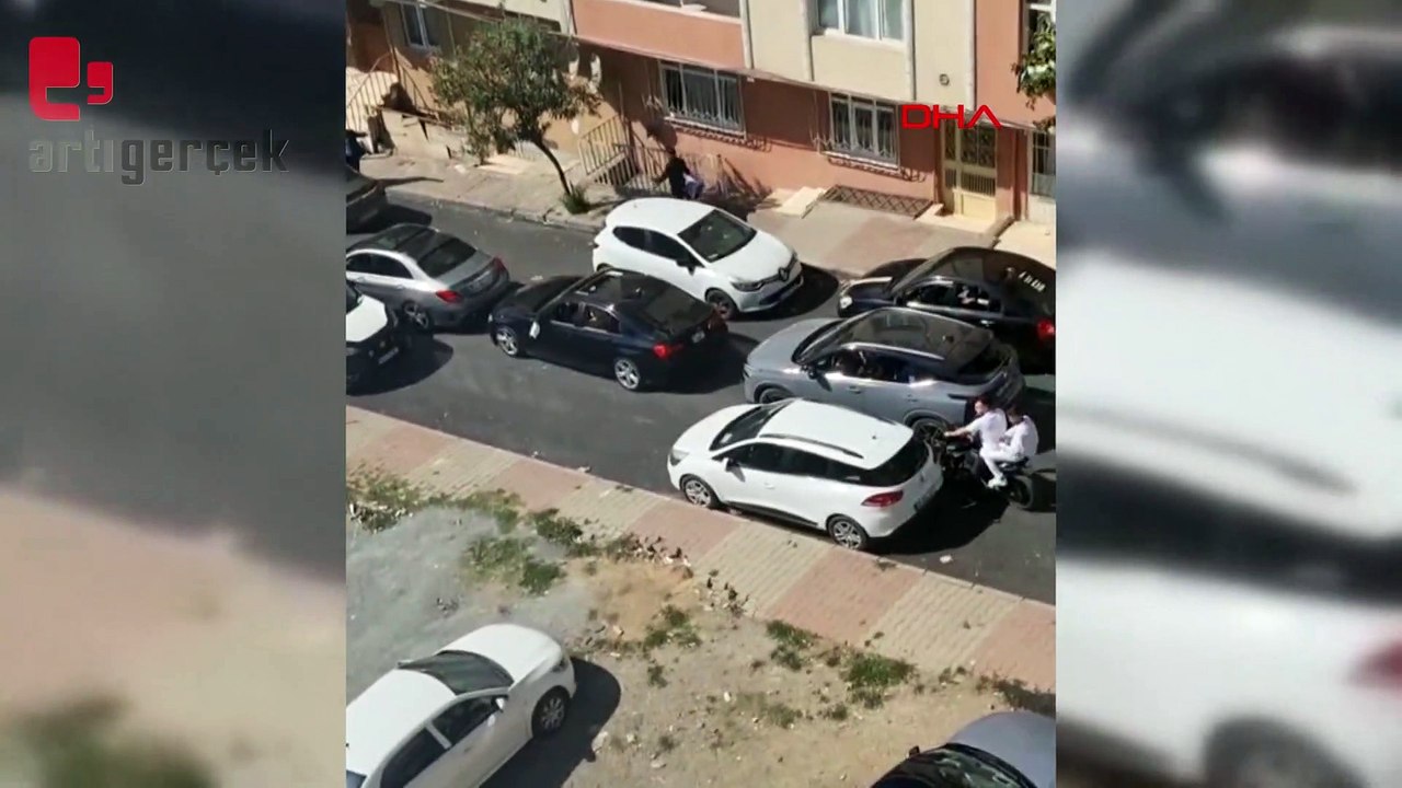 Sultangazi'de gelin almaya giden konvoyda havaya ateş açıldı