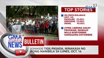 Nationwide tigil-pasada, ikinakasa ng grupong Manibela sa lunes, Oct. 16 | GMA Integrated News Bulletin